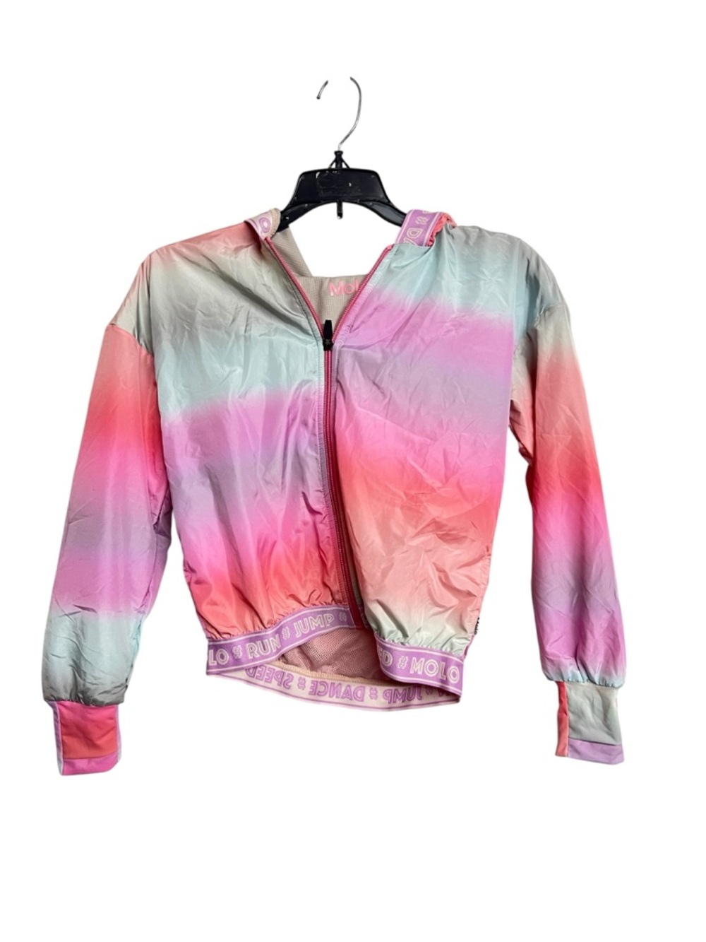 New Girls Molo Ophelia Pastel‎ Ombre Hooded Windbreaker Jacket